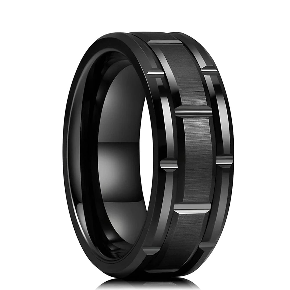 Fashion Men's Carbon Fiber Ring