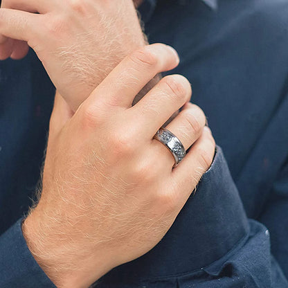 Fashion Men's Carbon Fiber Ring