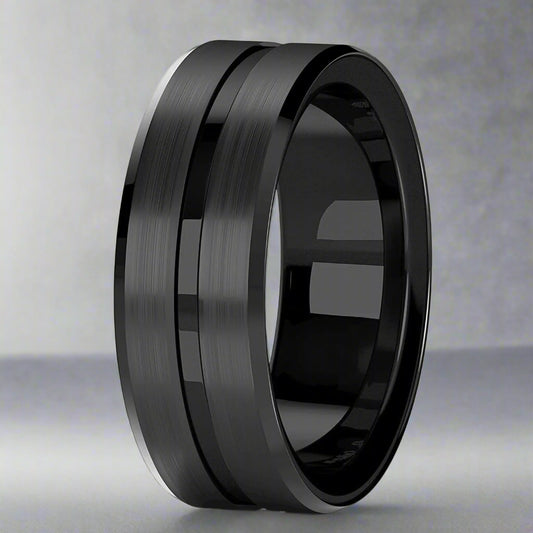 Fashion Men's Carbon Fiber Ring