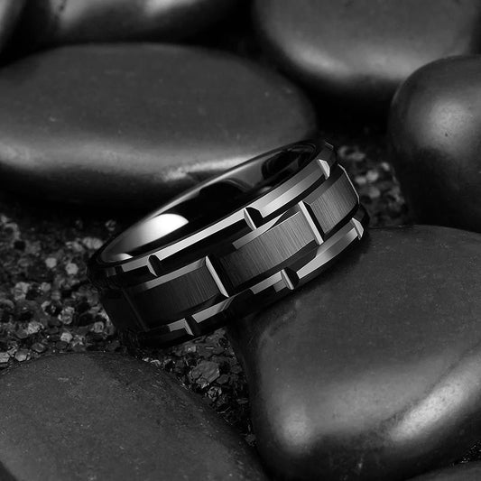 Fashion Men's Carbon Fiber Ring