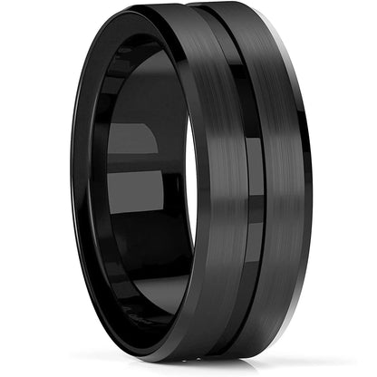 Fashion Men's Carbon Fiber Ring